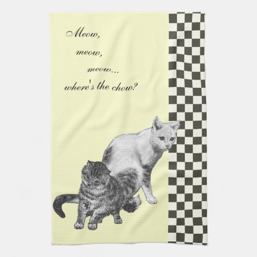 Kittens keukenhanddoek (Verticaal)