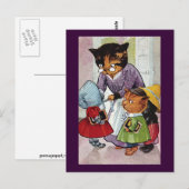 Kittens Klaar voor school Briefkaart (Voorkant / Achterkant)