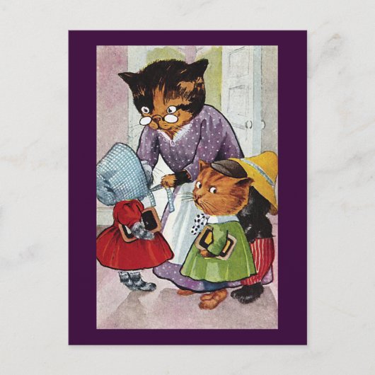 Kittens Klaar voor school Briefkaart (Voorkant)