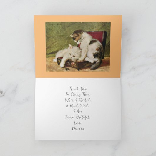  Kittens Kunst, Jouw tekst Bedankkaart (Binnen)