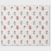 Kittens, Llamas en Mice Cute Kerstfeestay Cadeaupapier (Vlak)