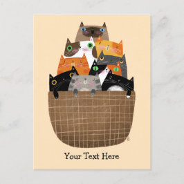 Kittens mandje briefkaart
