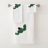 Kittens met bladeren bad handdoek (Insitu)