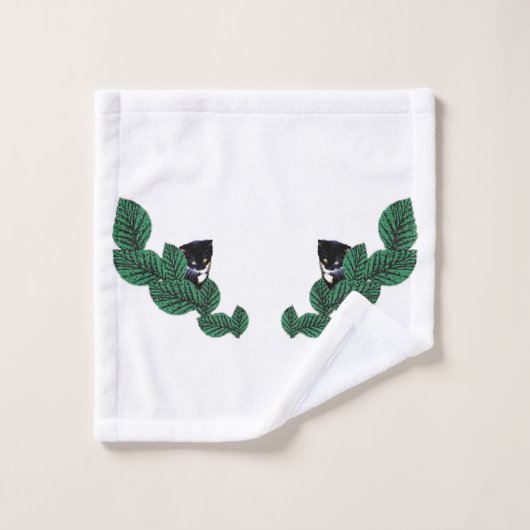 Kittens met bladeren bad handdoek (Wasdoekje)