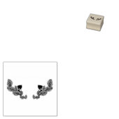 Kittens met bladeren rubberstempel (Gestempeld)