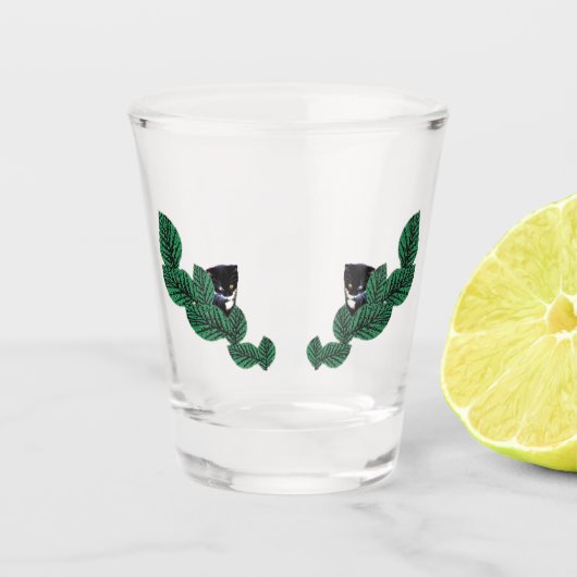 Kittens met bladeren shot glas (Voorkant)