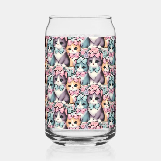  Kittens met bogen Blikvorm Glas (Links)