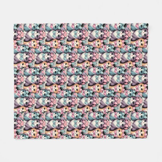  Kittens met bogen Fleece Deken (Voorkant (Horizontaal))
