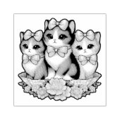 Kittens met bogen Rubberstempel (Afrduk)