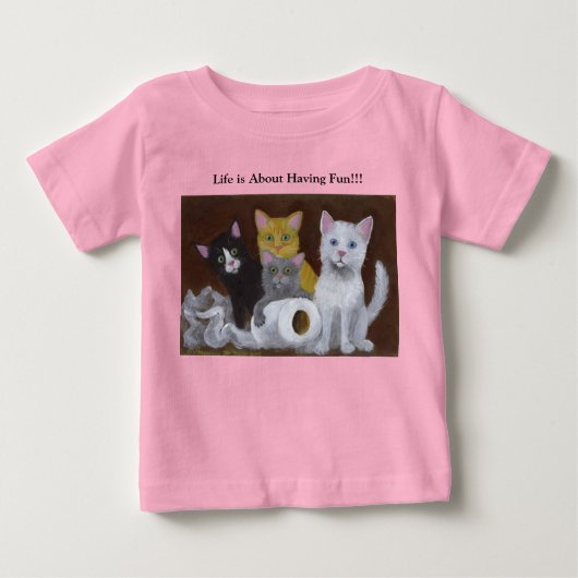 Kittens met Fun Baby T-Shirt (Voorkant)