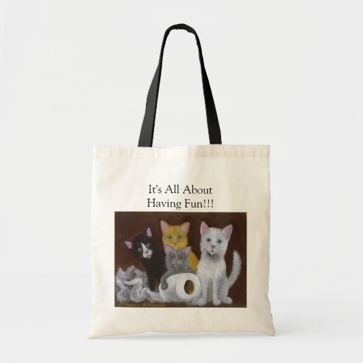 Kittens met Fun Canvas tas (Voorkant)
