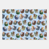 Kittens met kerst in cadeaudozen inpakpapier vel (Voorkant)