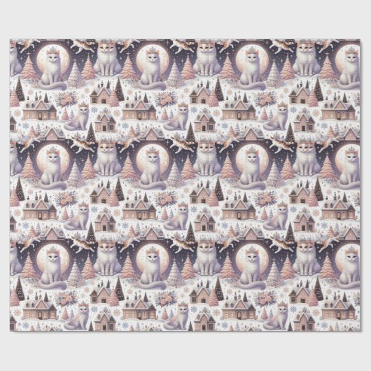 Kittens met sprankelend tiaras inpakpapier (Vlak)