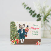 Kittens Nutkraker Holiday Briefkaart (Staand voorkant)