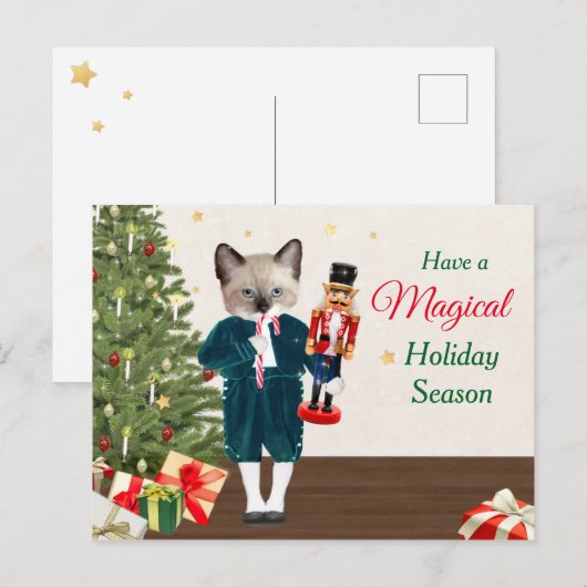 Kittens Nutkraker Holiday Briefkaart (Voorkant / Achterkant)