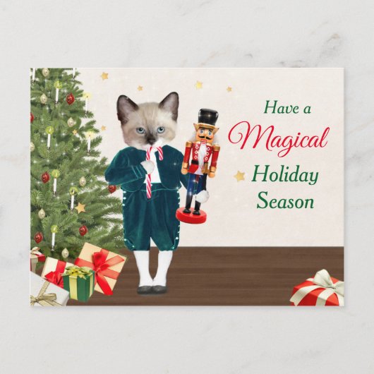 Kittens Nutkraker Holiday Briefkaart (Voorkant)