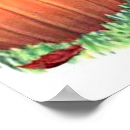 Kittens op pompoenafdrukken poster (Hoek)