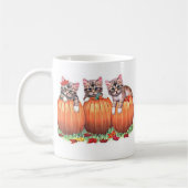 Kittens op pompoenen voor Halloween Koffiemok (Links)