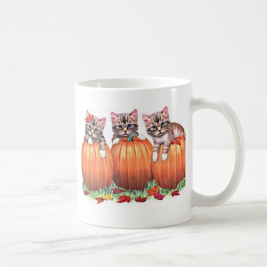 Kittens op pompoenen voor Halloween Koffiemok (Rechts)