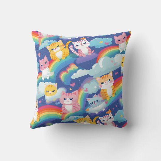 Kittens op regenbogen kussen (Achterkant)