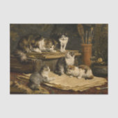 Kittens Painting door Carl Reichert Tissuepapier (Voorkant)
