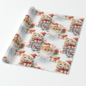 Kittens pakken kerstcadeaus uit! cadeaupapier (Uitgerold)