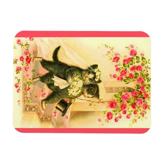 kittens pasgetrouwden magneet (Horizontaal)