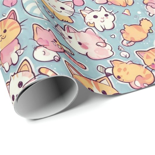 Kittens patroon cadeaupapier (Rol Hoek)