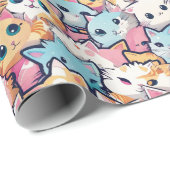 Kittens patroon cadeaupapier (Rol Hoek)