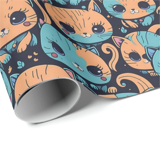 Kittens patroon cadeaupapier (Rol Hoek)