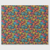 Kittens patroon cadeaupapier (Vlak)