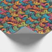 Kittens patroon cadeaupapier (Hoek)