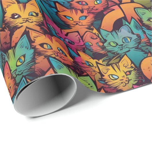 Kittens patroon cadeaupapier (Rol Hoek)