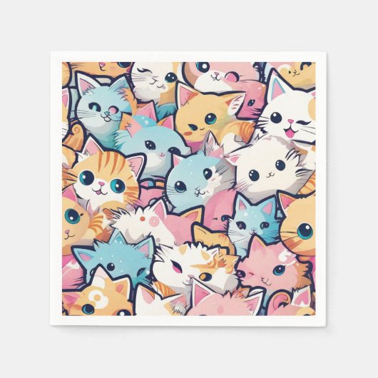 Kittens patroon servet (Voorkant)