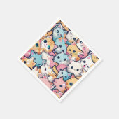 Kittens patroon servet (Hoek)