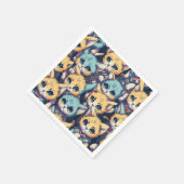 Kittens patroon servet (Hoek)