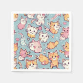 Kittens patroon servet (Voorkant)