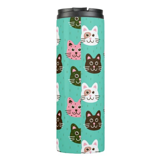 Kittens-patroon voor Cute en Schattige Katten | Thermosbeker (Achterkant)