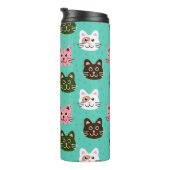 Kittens-patroon voor Cute en Schattige Katten | Thermosbeker (Geroteerd rechts)