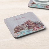 Kittens personaliseren in doos bier onderzetter (Linkerzijde)