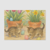 Kittens Playing with Easter Eggs  Tissuepapier (Voorkant)