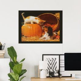 Kittens, Pompoen en Puppy Print