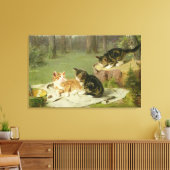Kittens Pspelen Canvas Afdruk (Insitu (Woonkamer))