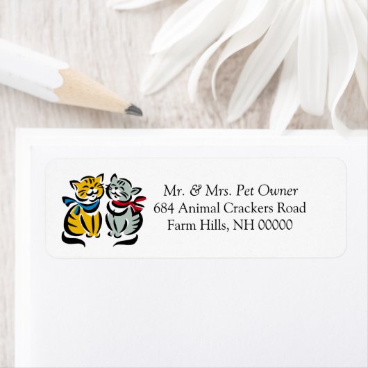 Kittens Return Address Mail Labels Stickers (Insitu)