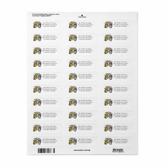 Kittens Return Address Mail Labels Stickers (Full Sheet)