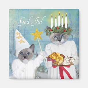 Kittens' Santa Lucia Magnet