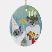 Kittens' Santa Lucia Personalized Ornament (Rechts)