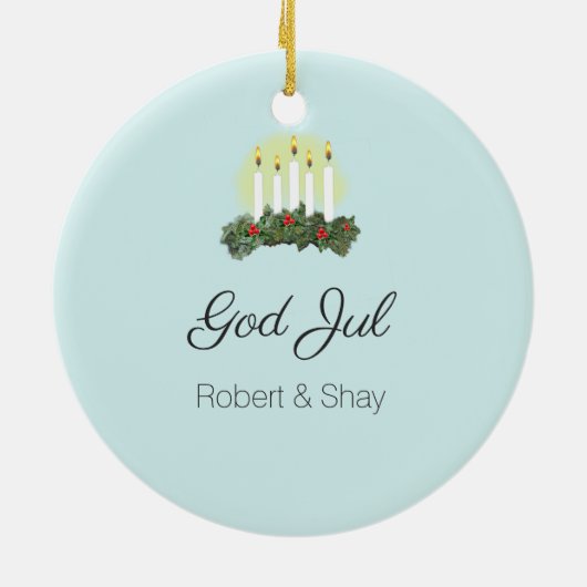 Kittens' Santa Lucia Personalized Ornament (Achterkant)