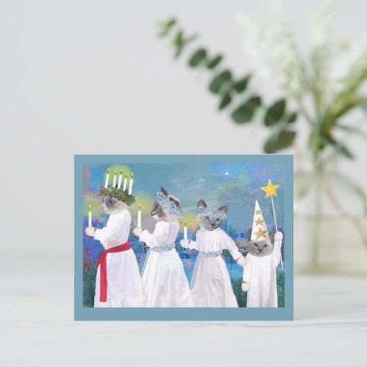 Kittens' Santa Lucia Procession Briefkaart (Staand voorkant)