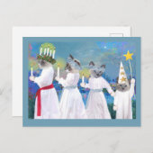 Kittens' Santa Lucia Procession Briefkaart (Voorkant / Achterkant)